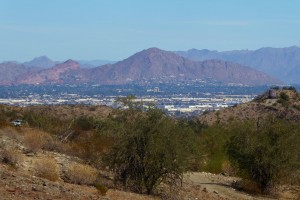 desert mountain in Phoenix, Arizona looking like a camel laying down; camelback mountain, Phoenix, Az